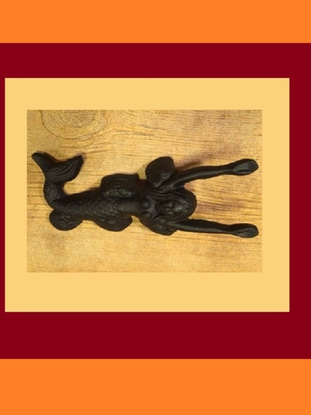Kids Black Cast Iron Mermaid CHILDs Boot Jack 2" wide by 10" long 04442